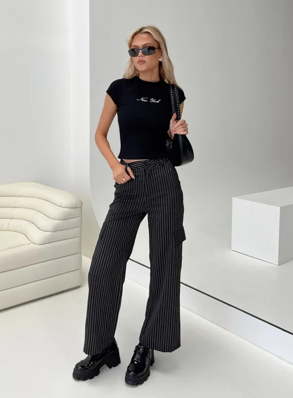 Katow Cargo Pants Black Stripe sold by Princess Polly