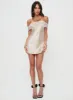 Sadee Mini Dress Champagne sold by Princess Polly