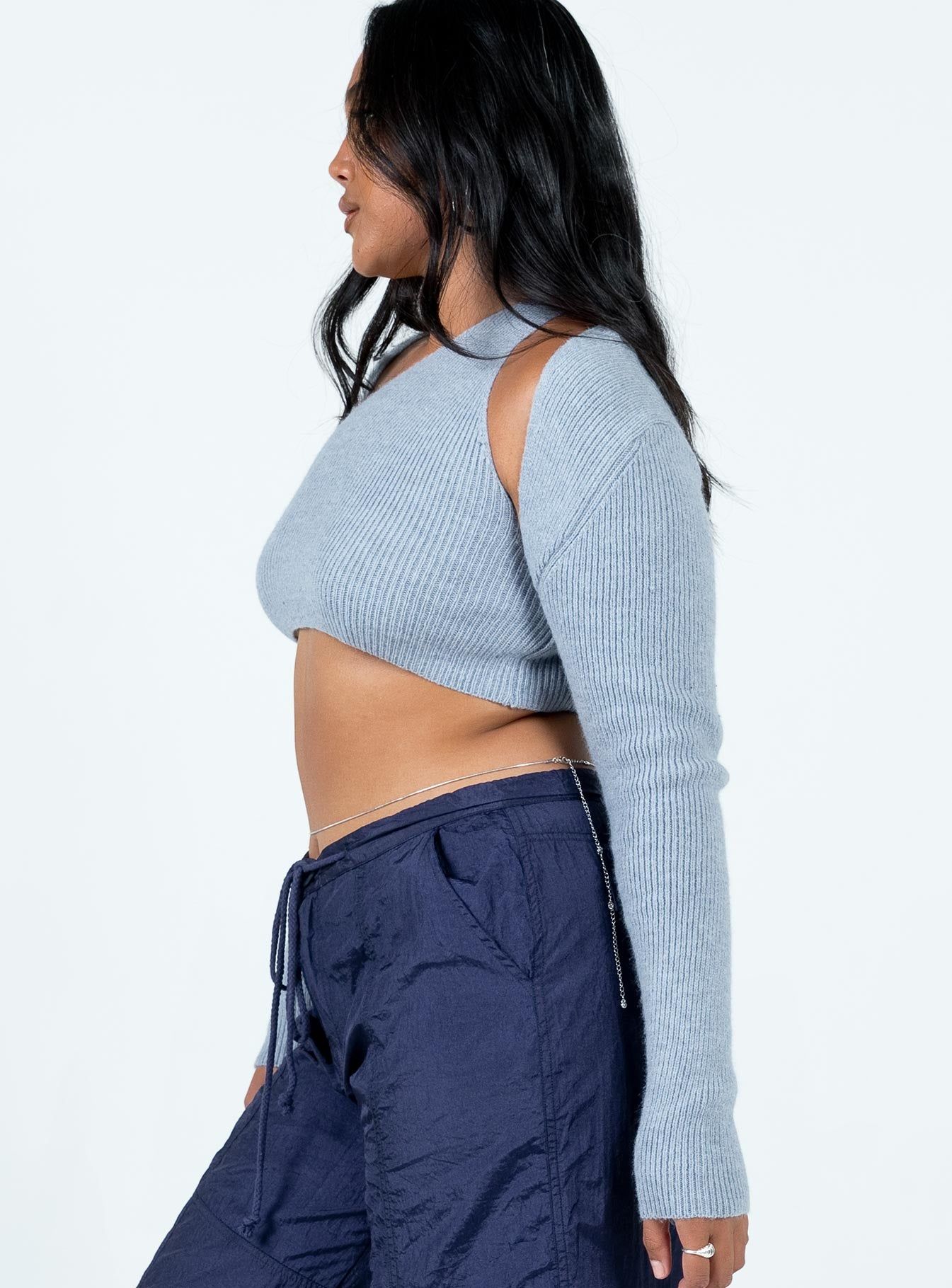 Natalee Sweater Blue sold by Princess Polly product image thumbnail 4
