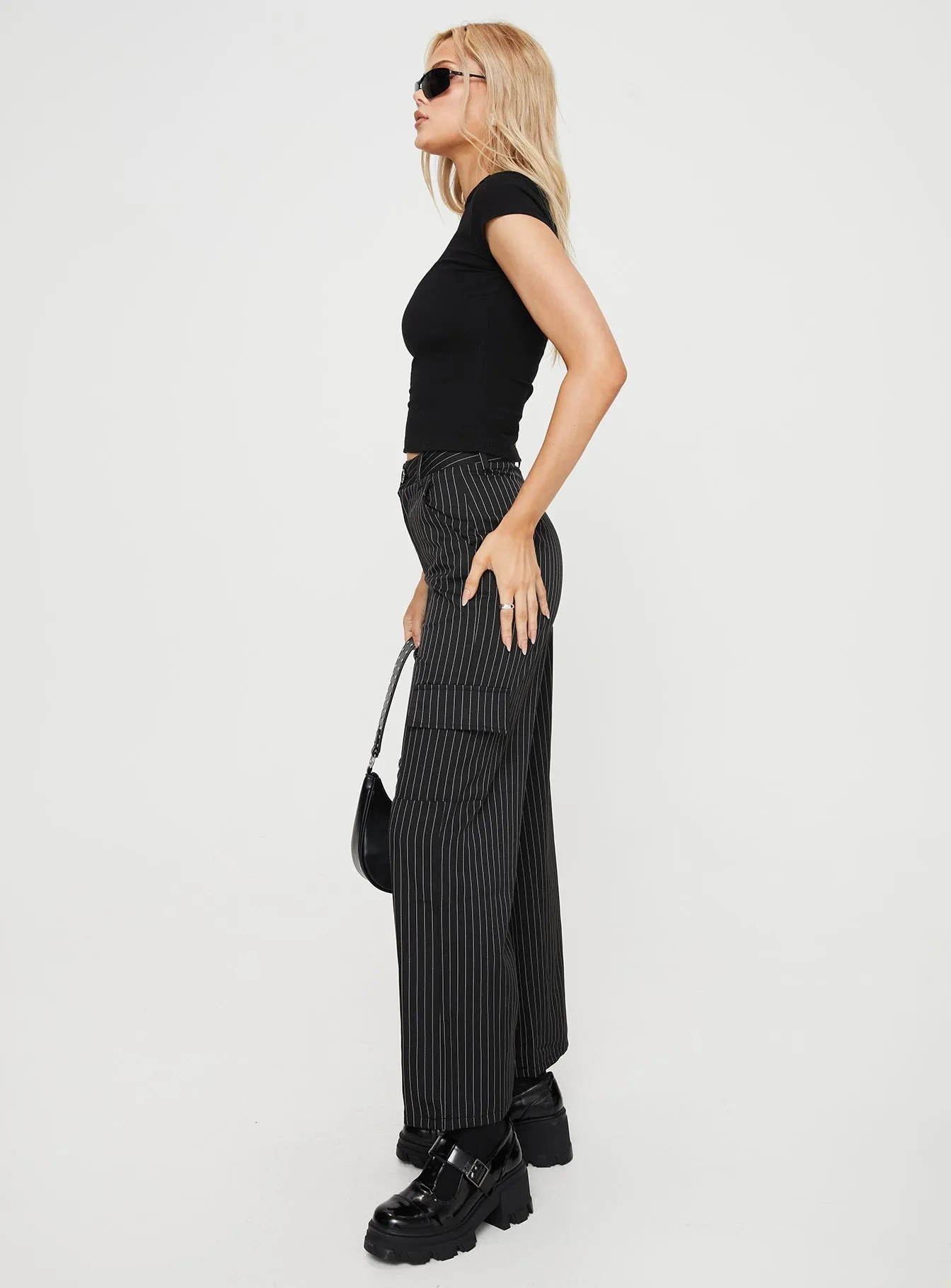 Katow Cargo Pants Black Stripe sold by Princess Polly product image thumbnail 4
