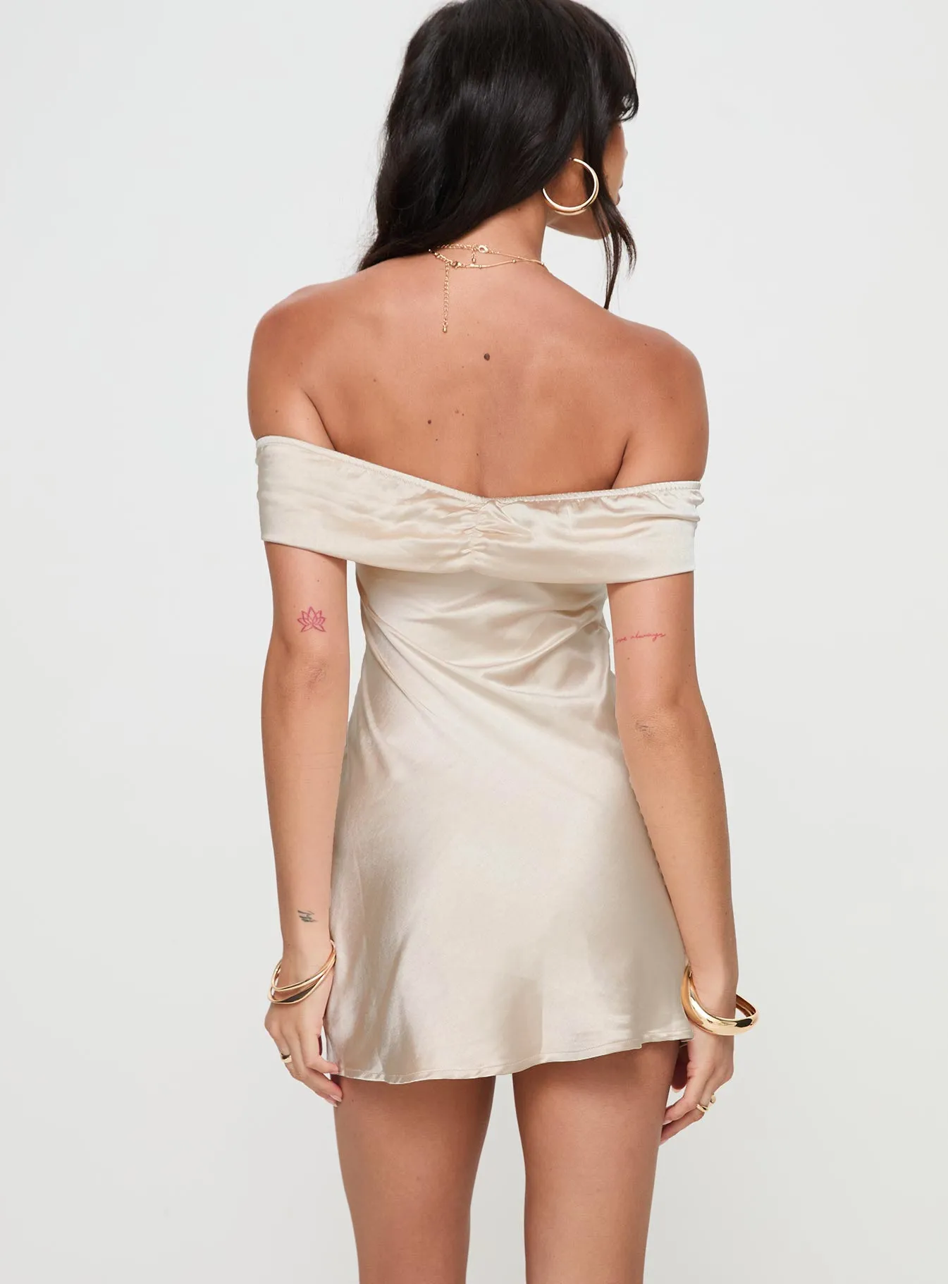 Sadee Mini Dress Champagne sold by Princess Polly product image thumbnail 5