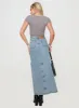 Saige Denim Maxi Skirt Light Wash sold by Princess Polly