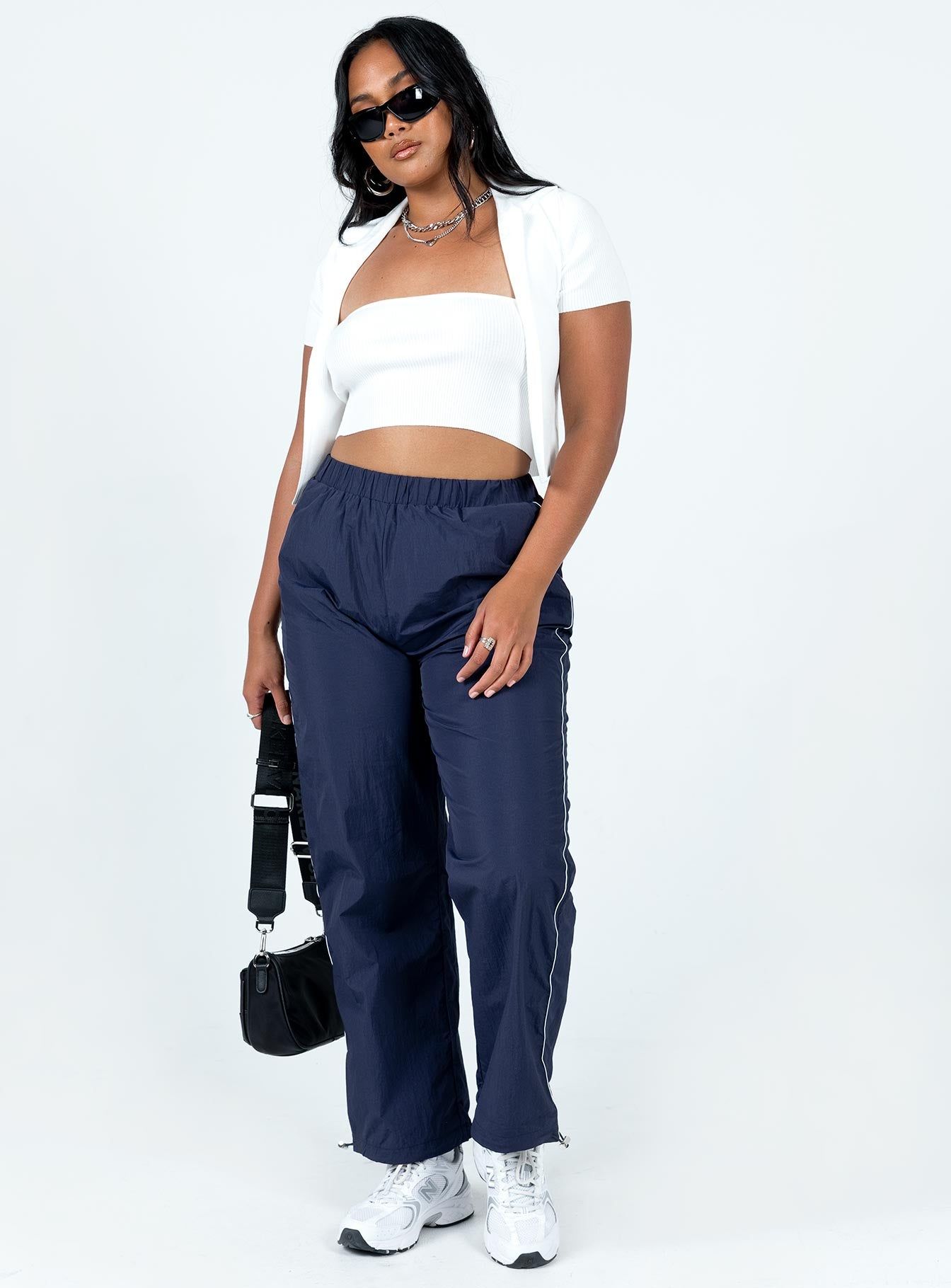 Downtown Parachute Pants Navy sold by Princess Polly product image thumbnail 3