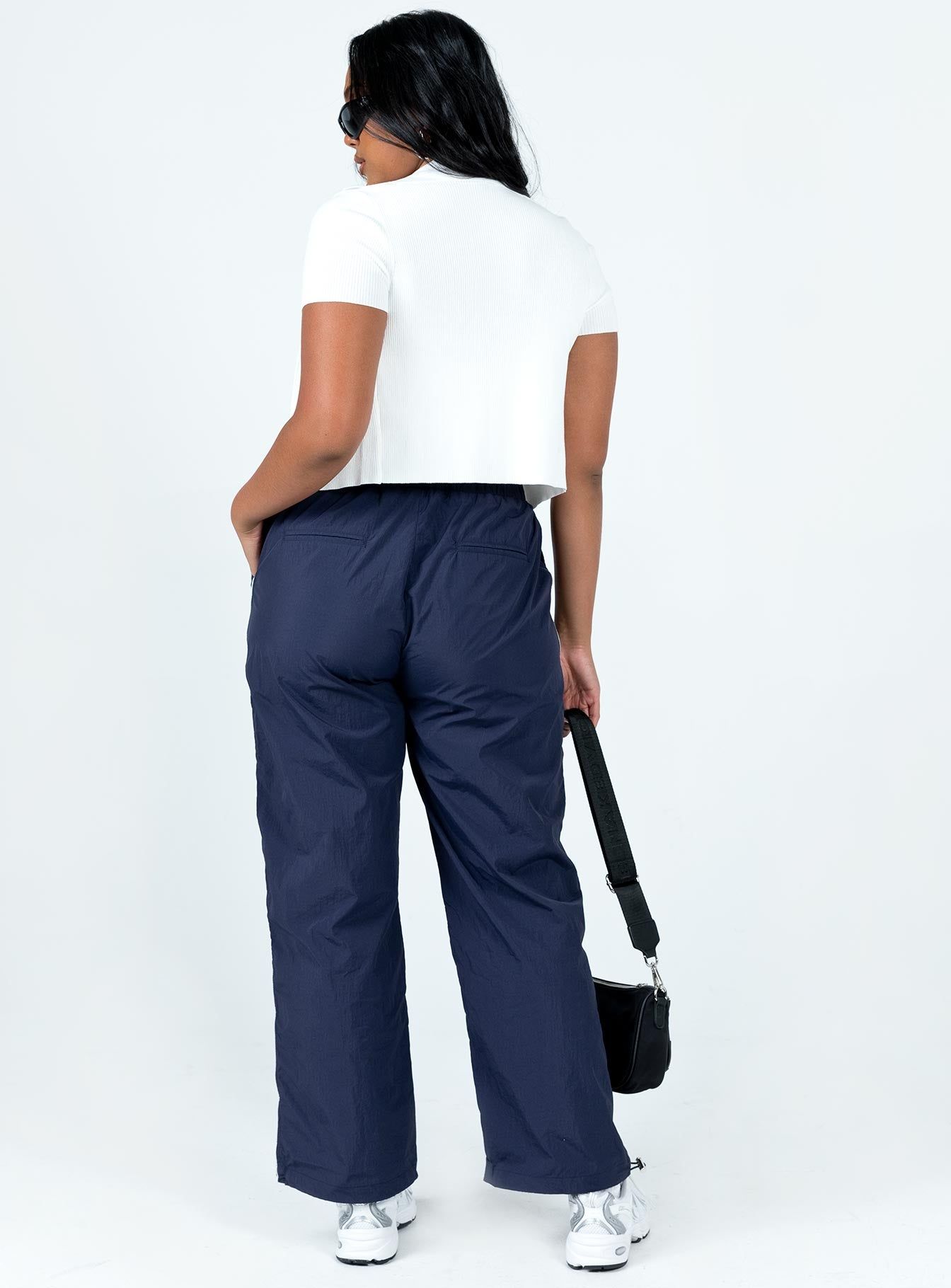 Downtown Parachute Pants Navy sold by Princess Polly product image thumbnail 5