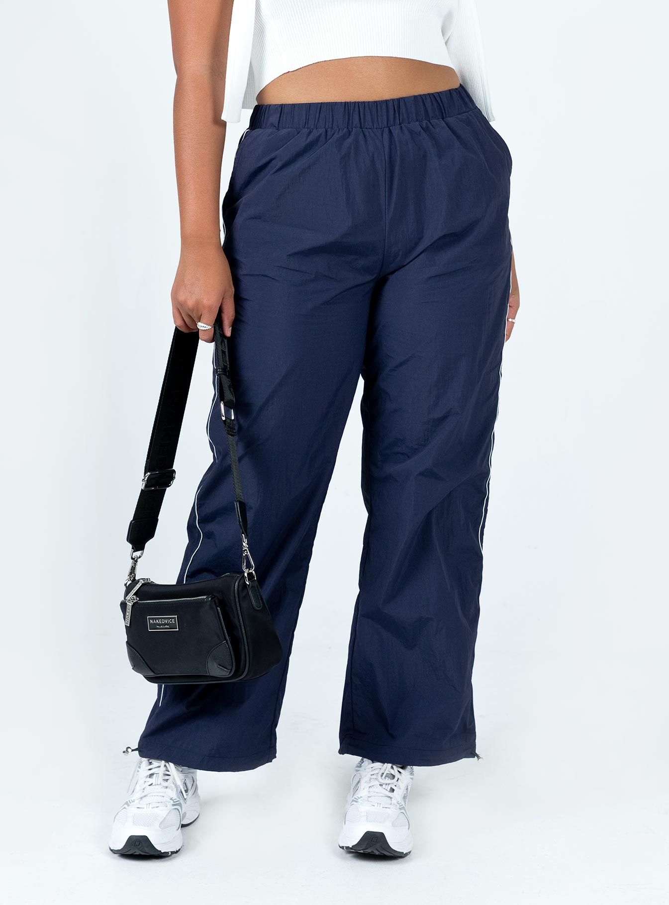 Downtown Parachute Pants Navy sold by Princess Polly product image thumbnail 2