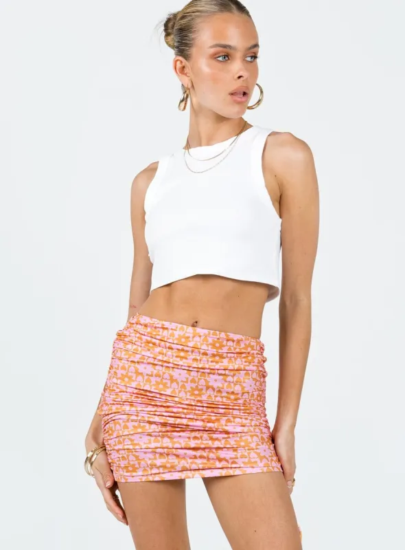 Ludo Mini Skirt Pink sold by Princess Polly