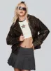 Nicolie Faux Leather Jacket Vintage Washed Brown sold by Princess Polly