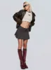 Nicolie Faux Leather Jacket Vintage Washed Brown sold by Princess Polly