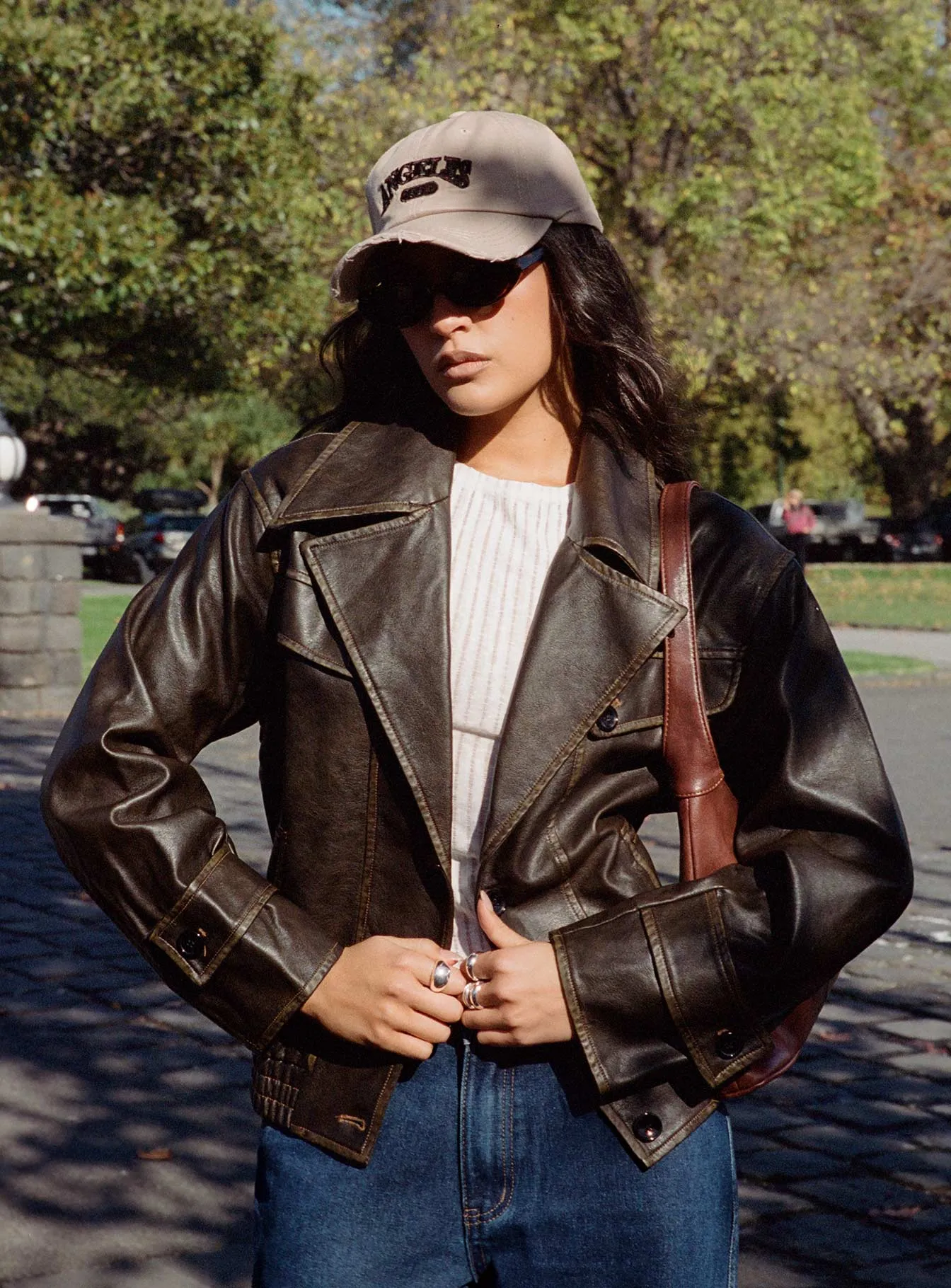 【COLOR iN ID】Boxy leather vintage washed jacket MADE] Setter vintage washed cut boxy leather jacket - WONDER