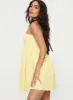 Osment Strapless Mini Dress Lemon sold by Princess Polly