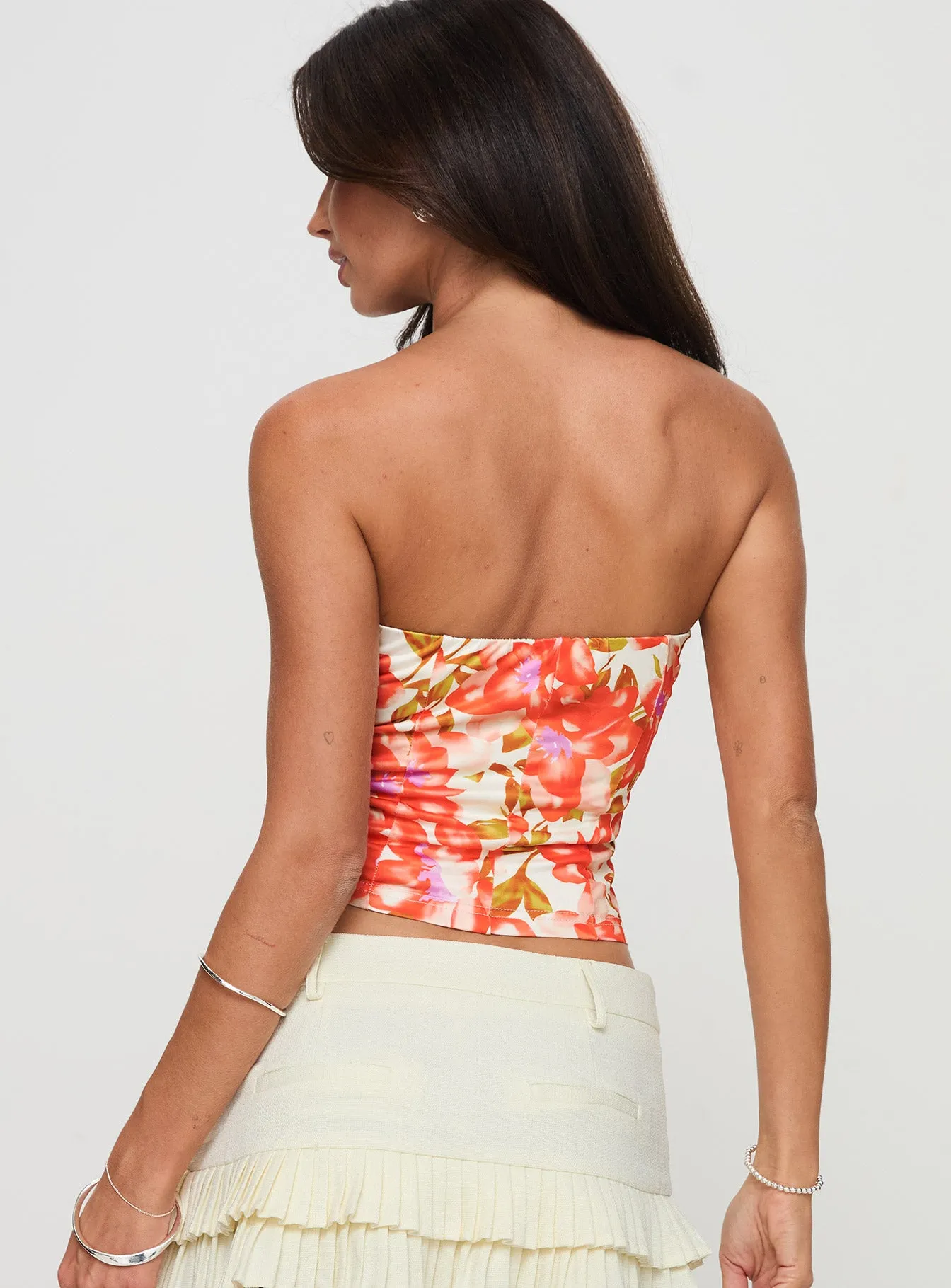 Get Him Back Top Orange Floral sold by Princess Polly product image thumbnail 4