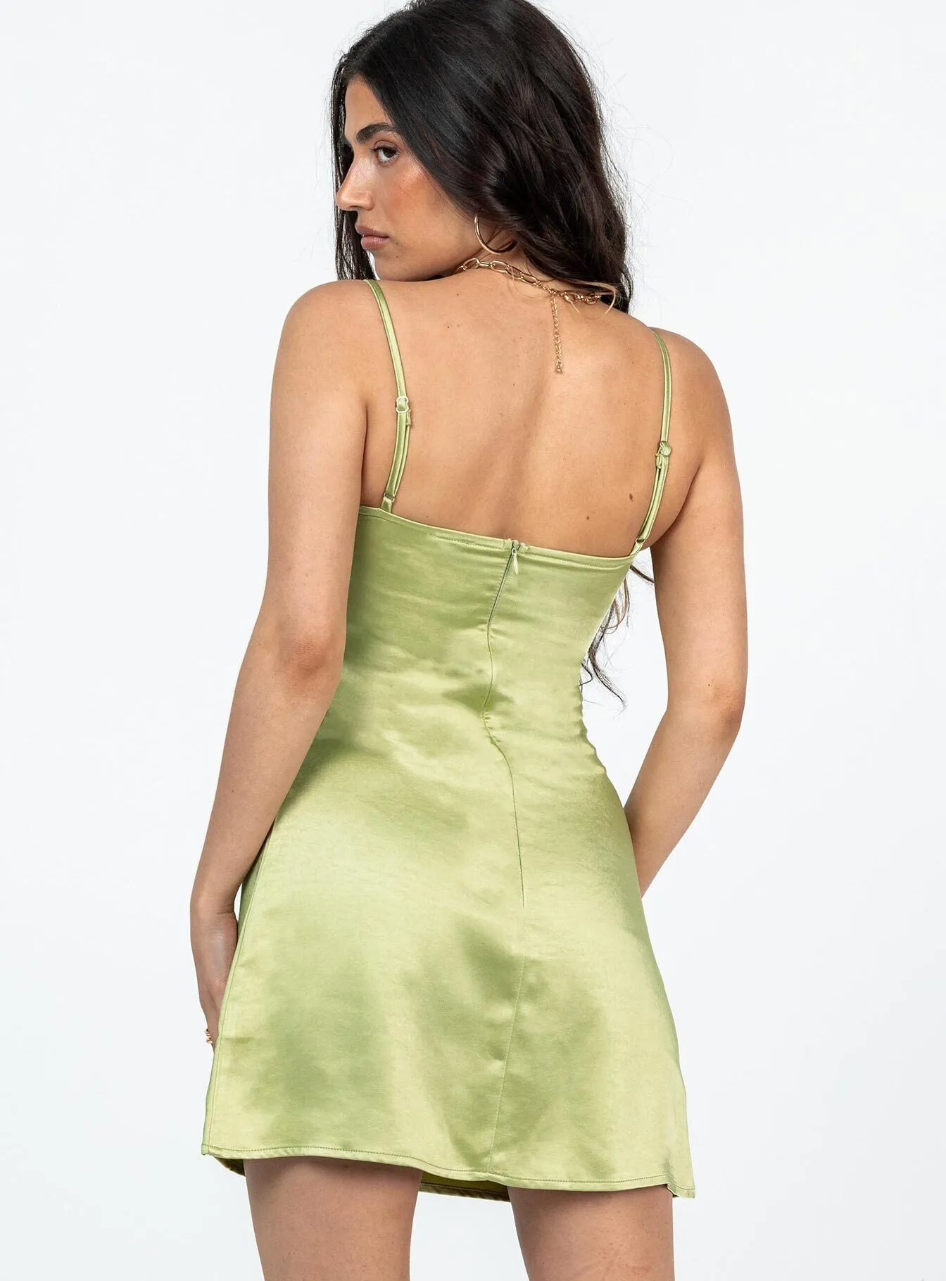 slim fit dress slacks Mayzie Mini Dress Green main image 1
