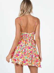 Barrett Mini Dress Multi Floral sold by Princess Polly