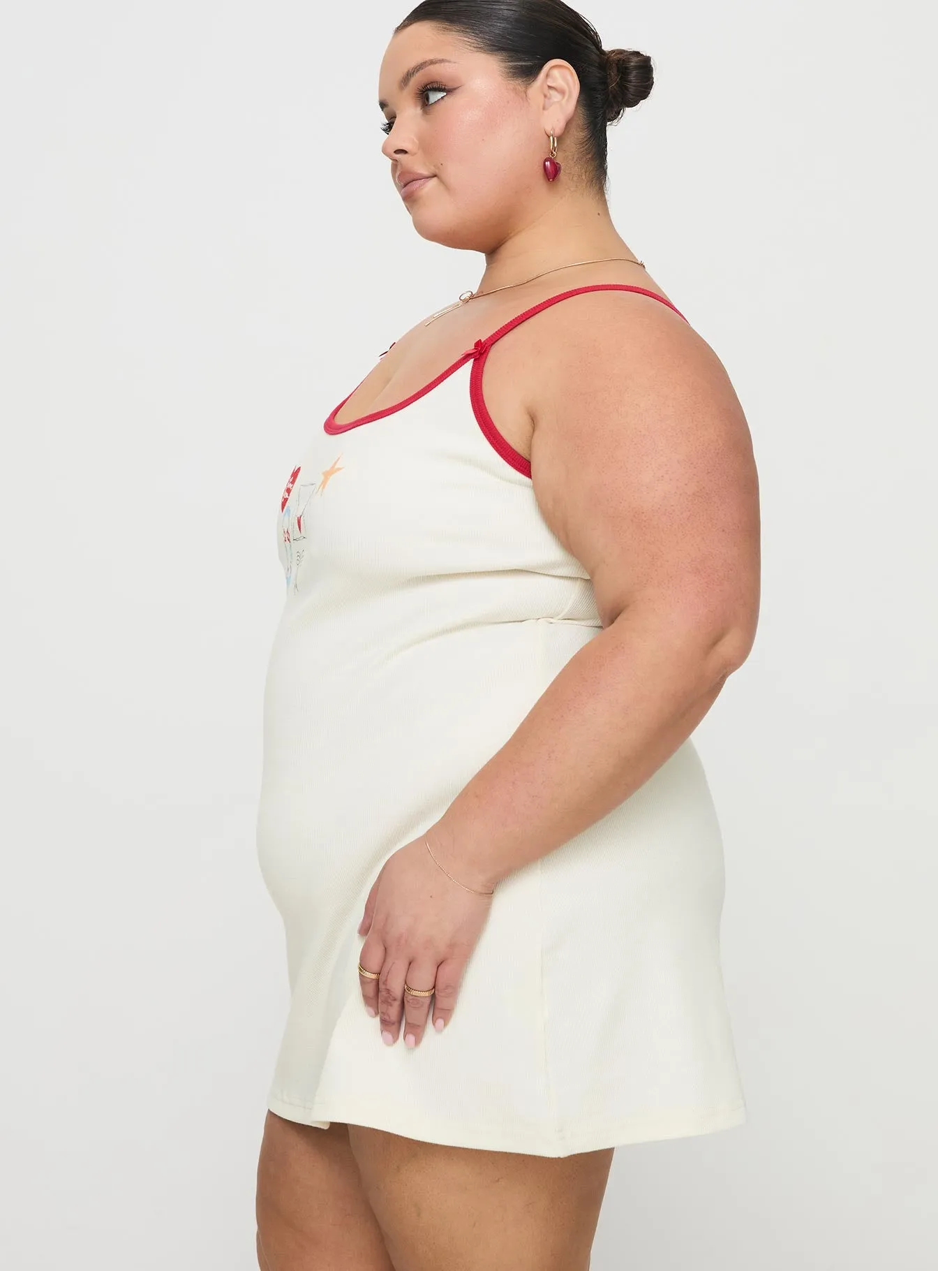 Letters Of Love Rib Sleep Mini Dress Multi Curve sold by Princess Polly product image thumbnail 4