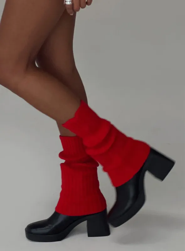 Frolick Legwarmers Red sold by Princess Polly
