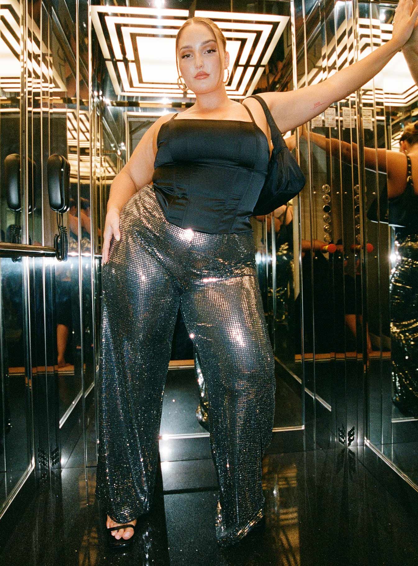 Zora Satin Corset Top Black Curve sold by Princess Polly product image thumbnail 4