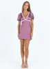 Jaron Mini Dress Mauve sold by Princess Polly