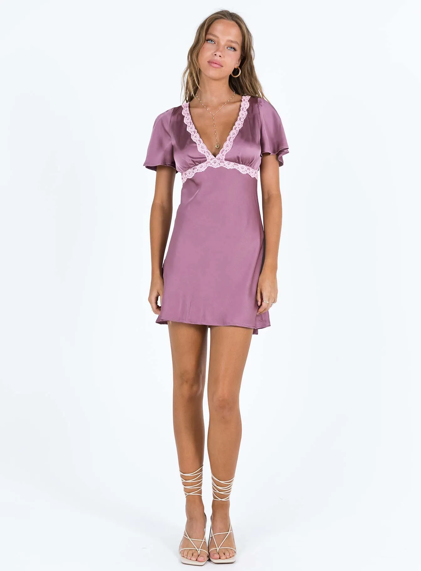 Jaron Mini Dress Mauve sold by Princess Polly product image thumbnail 3
