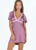 Jaron Mini Dress Mauve sold by Princess Polly