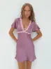 Jaron Mini Dress Mauve sold by Princess Polly