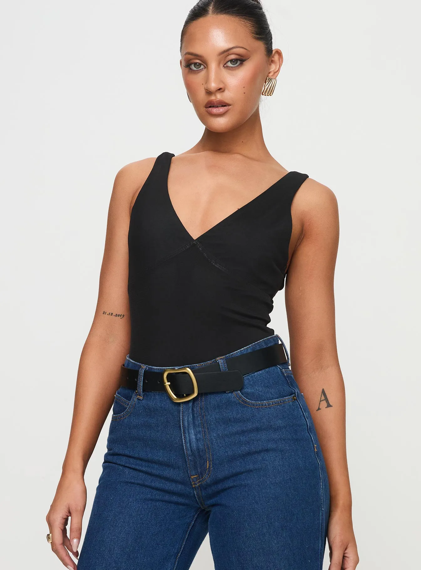 Nellie Bodysuit Black sold by Princess Polly product image thumbnail 2