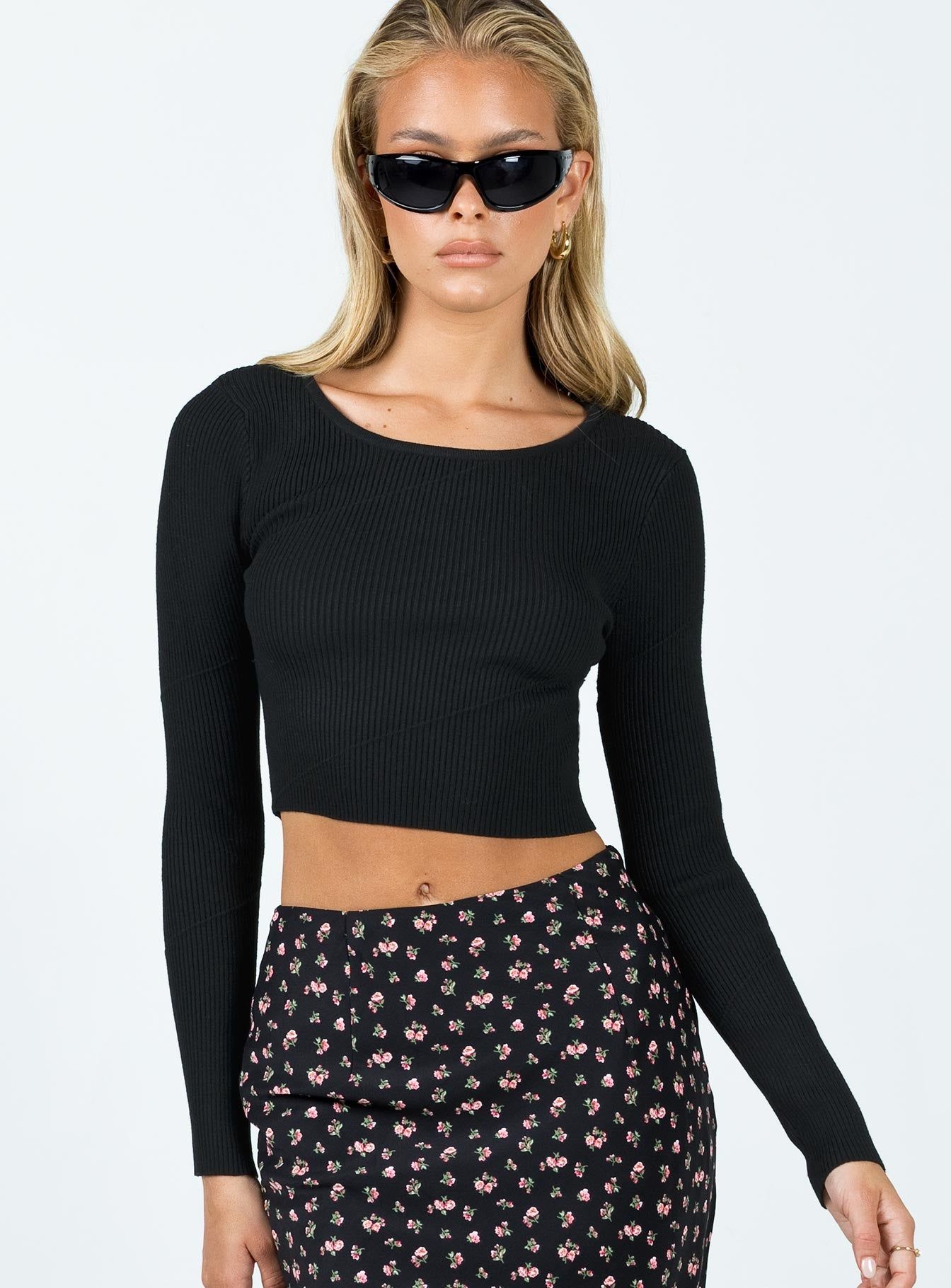 Brunz Long Sleeve Top Black sold by Princess Polly