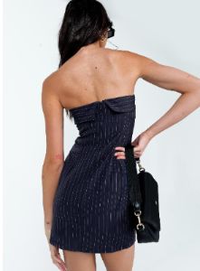 Sebastian Strapless Mini Dress Navy sold by Princess Polly
