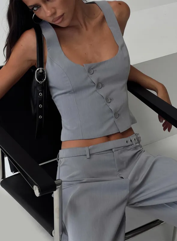 Airi Top Charcoal sold by Princess Polly