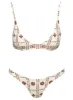Love Letters High Cut Cheeky Bikini Bottoms White / Red sold by Princess Polly