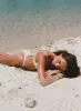 Love Letters High Cut Cheeky Bikini Bottoms White / Red sold by Princess Polly