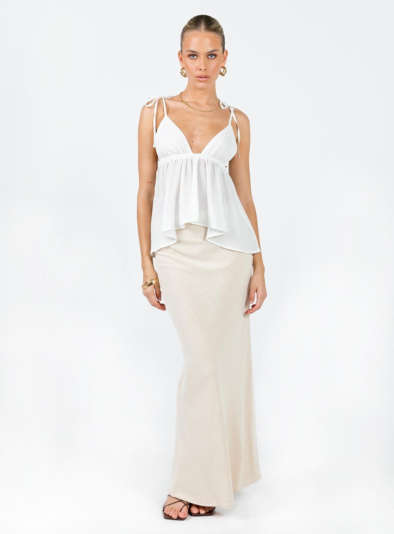 Hearts Flutter Top Ivory sold by Princess Polly product image thumbnail 3