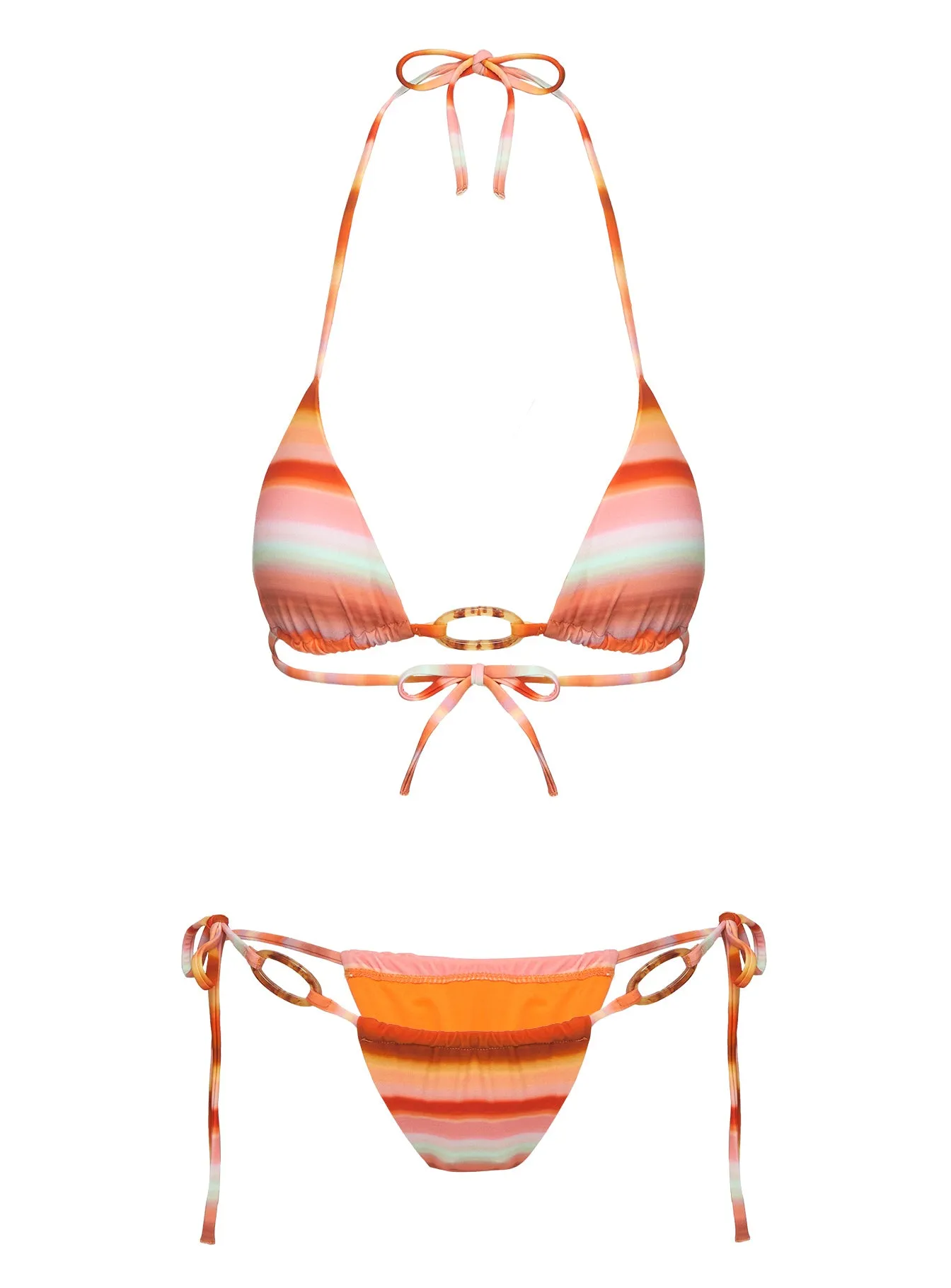 Intrinsic Tie Bikini Bottoms Orange Multi sold by Princess Polly product image thumbnail 5