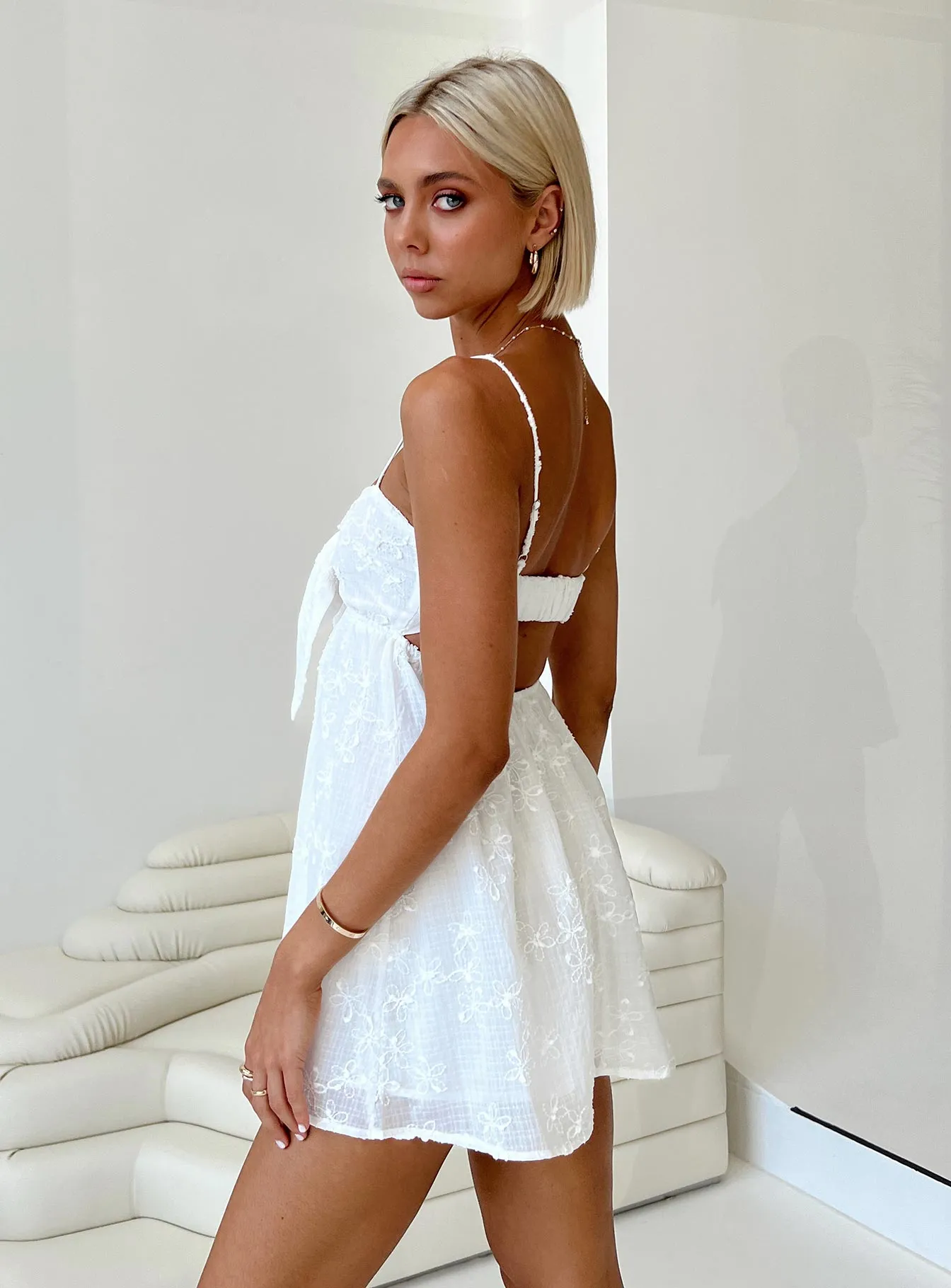 Granno Mini Dress White Tall sold by Princess Polly product image thumbnail 3