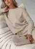 Abrams Rib Knit Crew Sweater Beige sold by Princess Polly
