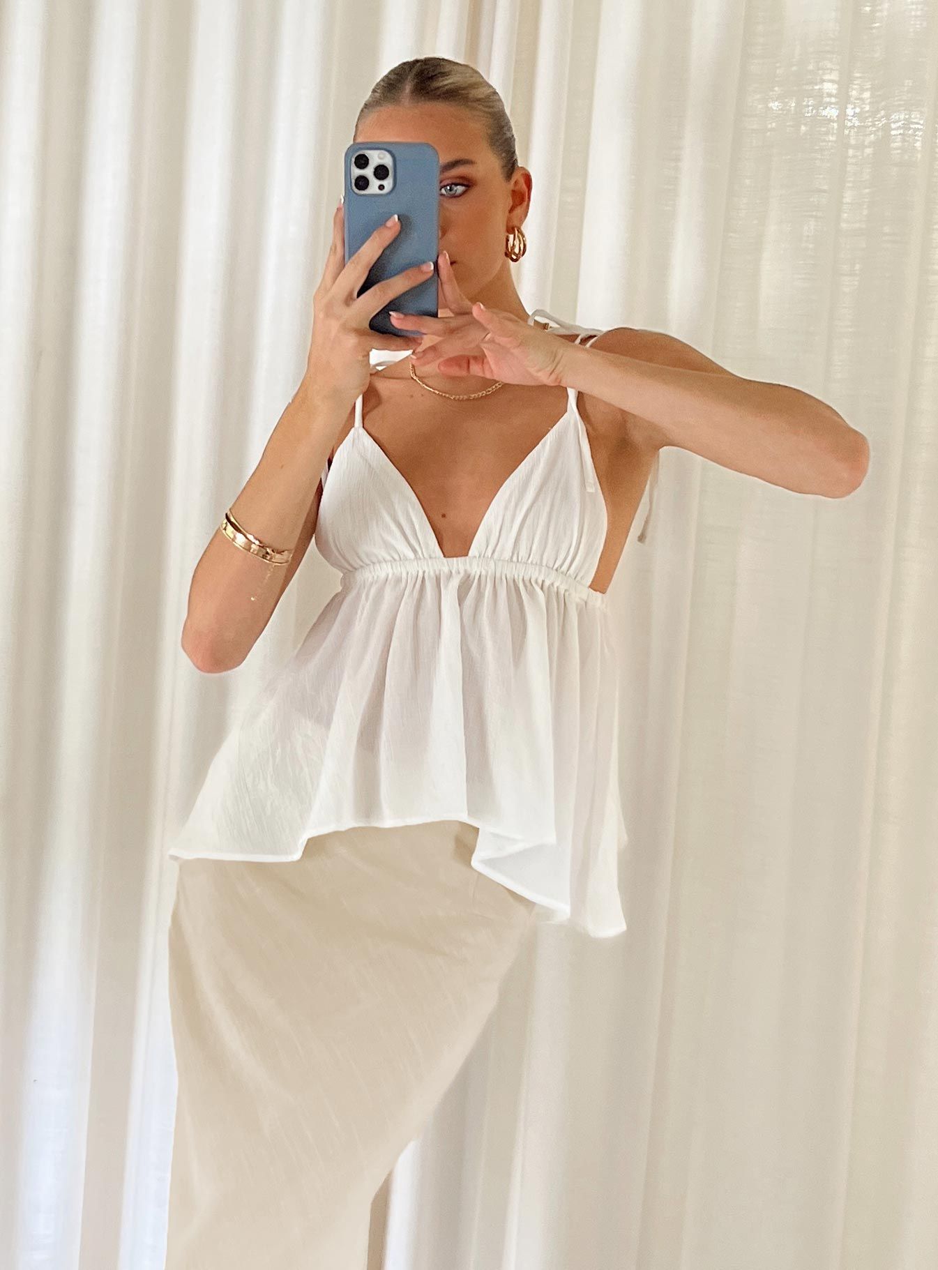 Hearts Flutter Top Ivory sold by Princess Polly product image thumbnail 2