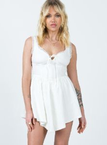 Scarlett Mini Dress White sold by Princess Polly
