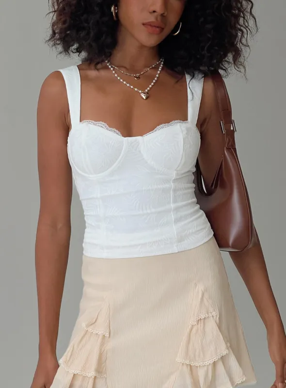 Hazeel Top White sold by Princess Polly