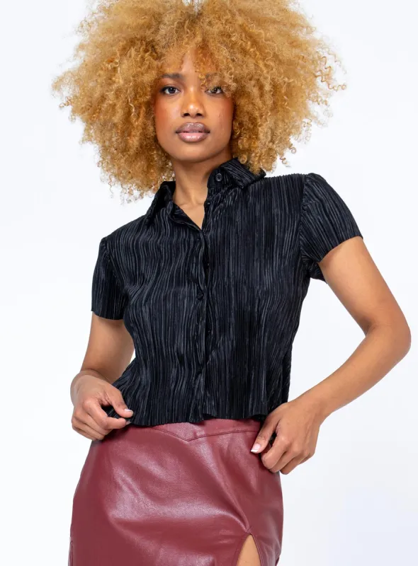 Akira Shirt Black sold by Princess Polly