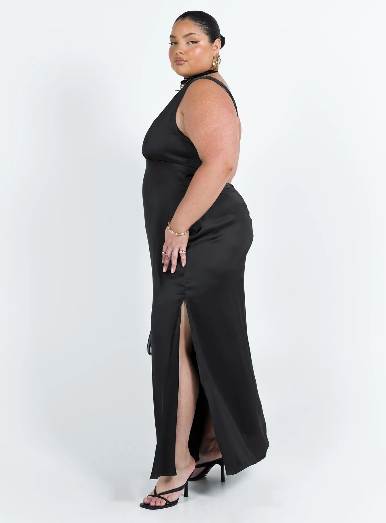 Lynsey Midi Dress Black Curve sold by Princess Polly product image thumbnail 4