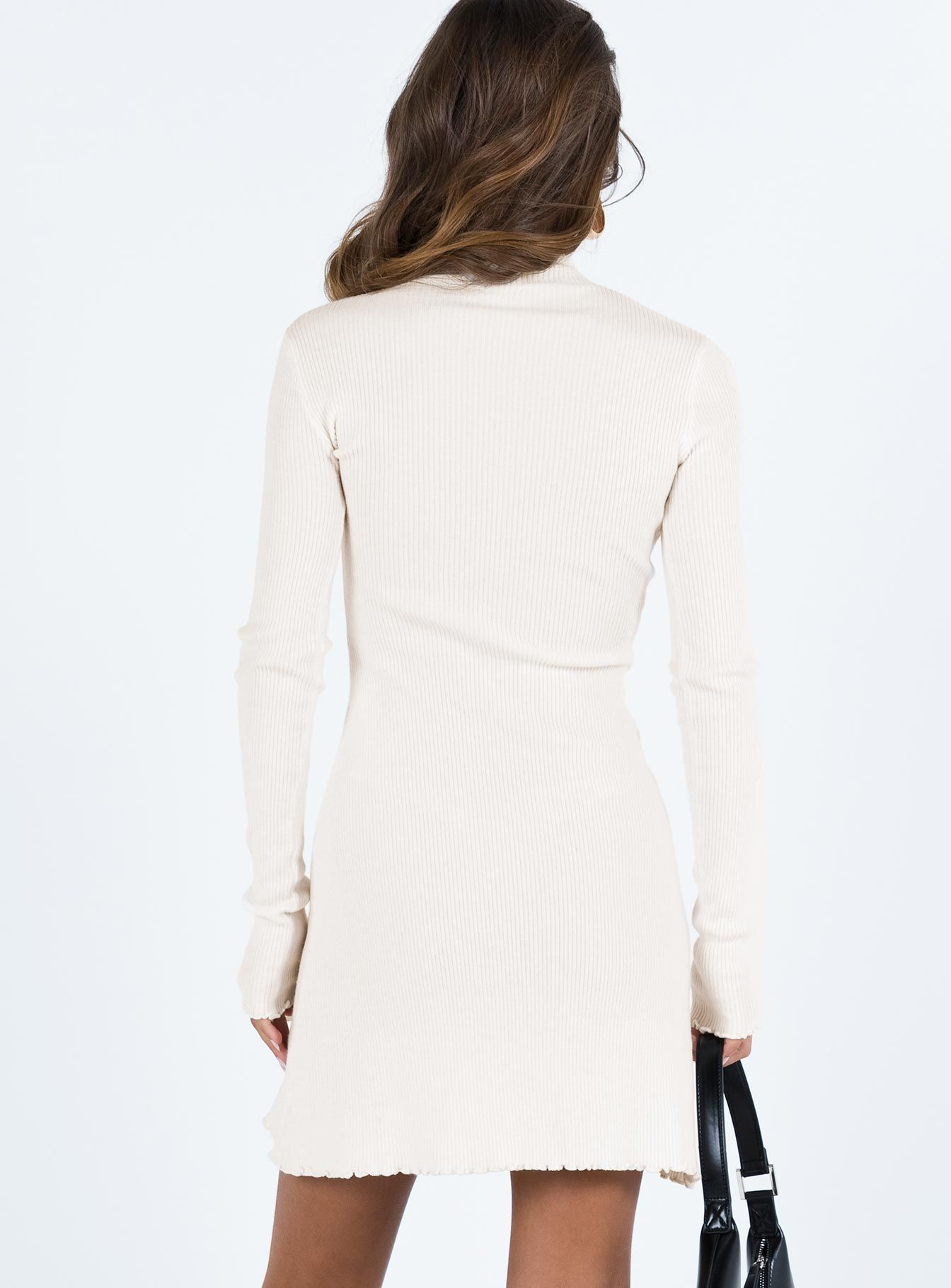 Mella Knit Mini Dress Cream sold by Princess Polly product image thumbnail 5