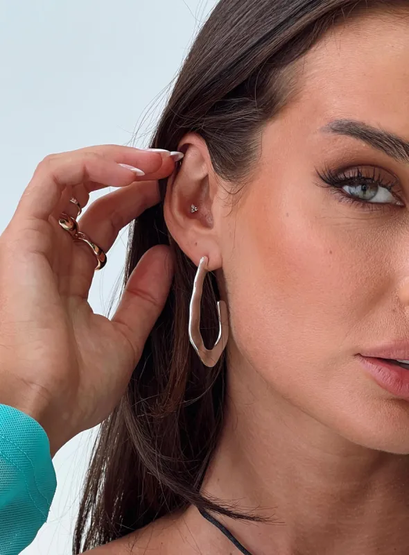 Catch On Earrings Silver sold by Princess Polly