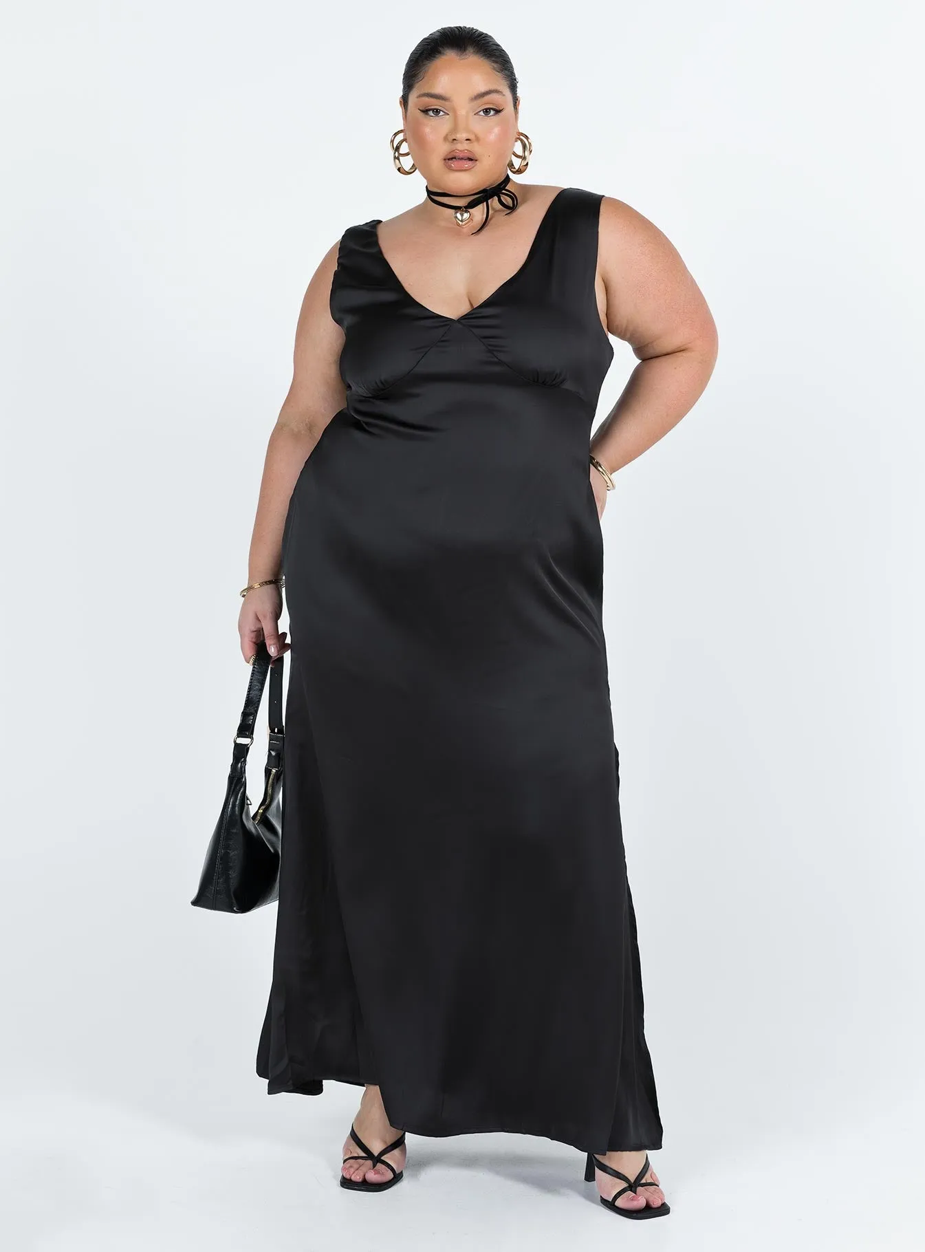 Lynsey Midi Dress Black Curve sold by Princess Polly product image thumbnail 3