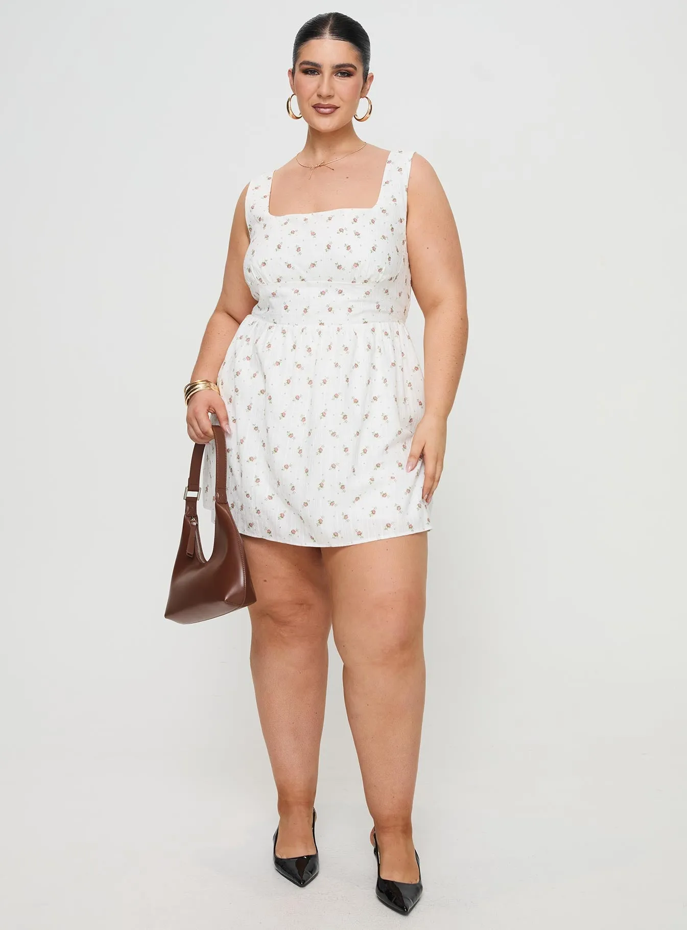 Samana Mini Dress White Curve sold by Princess Polly product image thumbnail 3