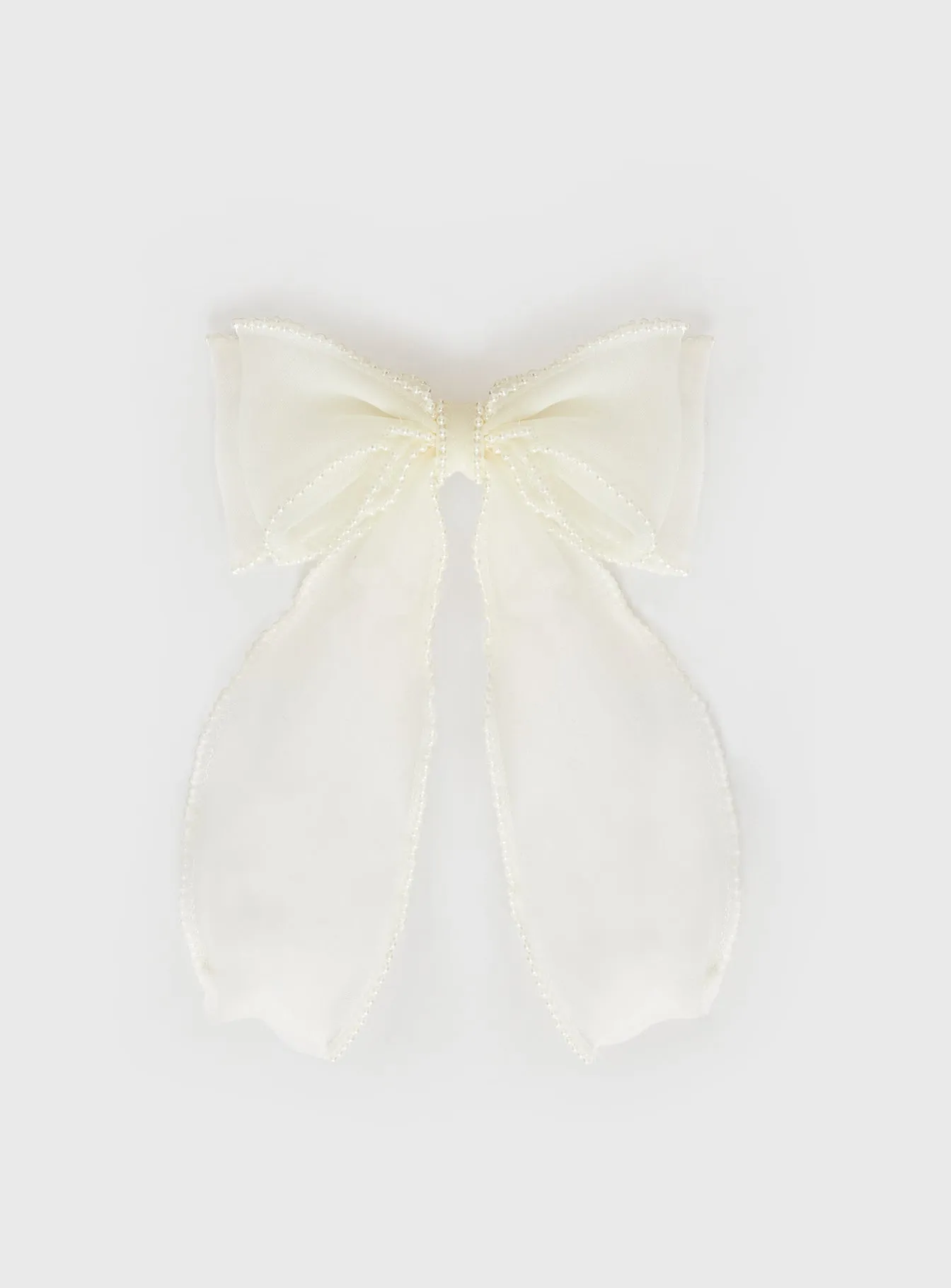 Emorie Hair Bow White sold by Princess Polly product image thumbnail 2