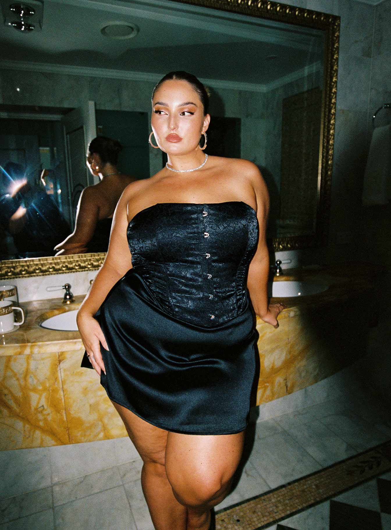 Alter Ego Mini Dress Black Curve sold by Princess Polly product image thumbnail 3