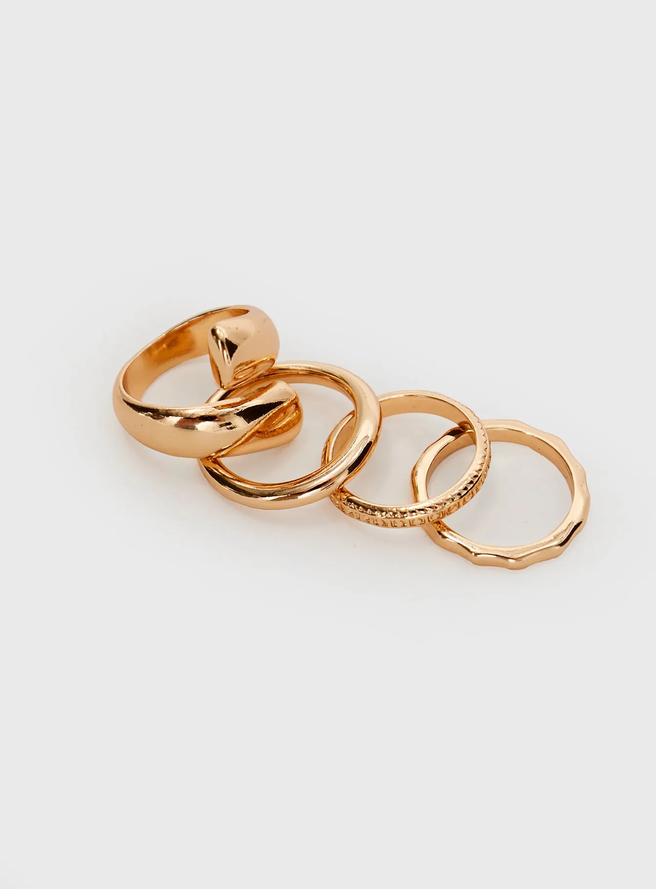 Stacks Ring Pack Gold sold by Princess Polly product image thumbnail 3