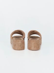Kora Corduroy Sandals Beige sold by Princess Polly