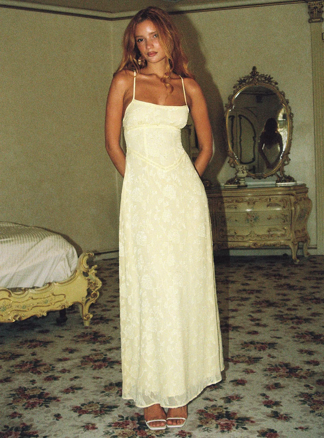 South Of France Maxi Dress Yellow Petite sold by Princess Polly product image thumbnail 5