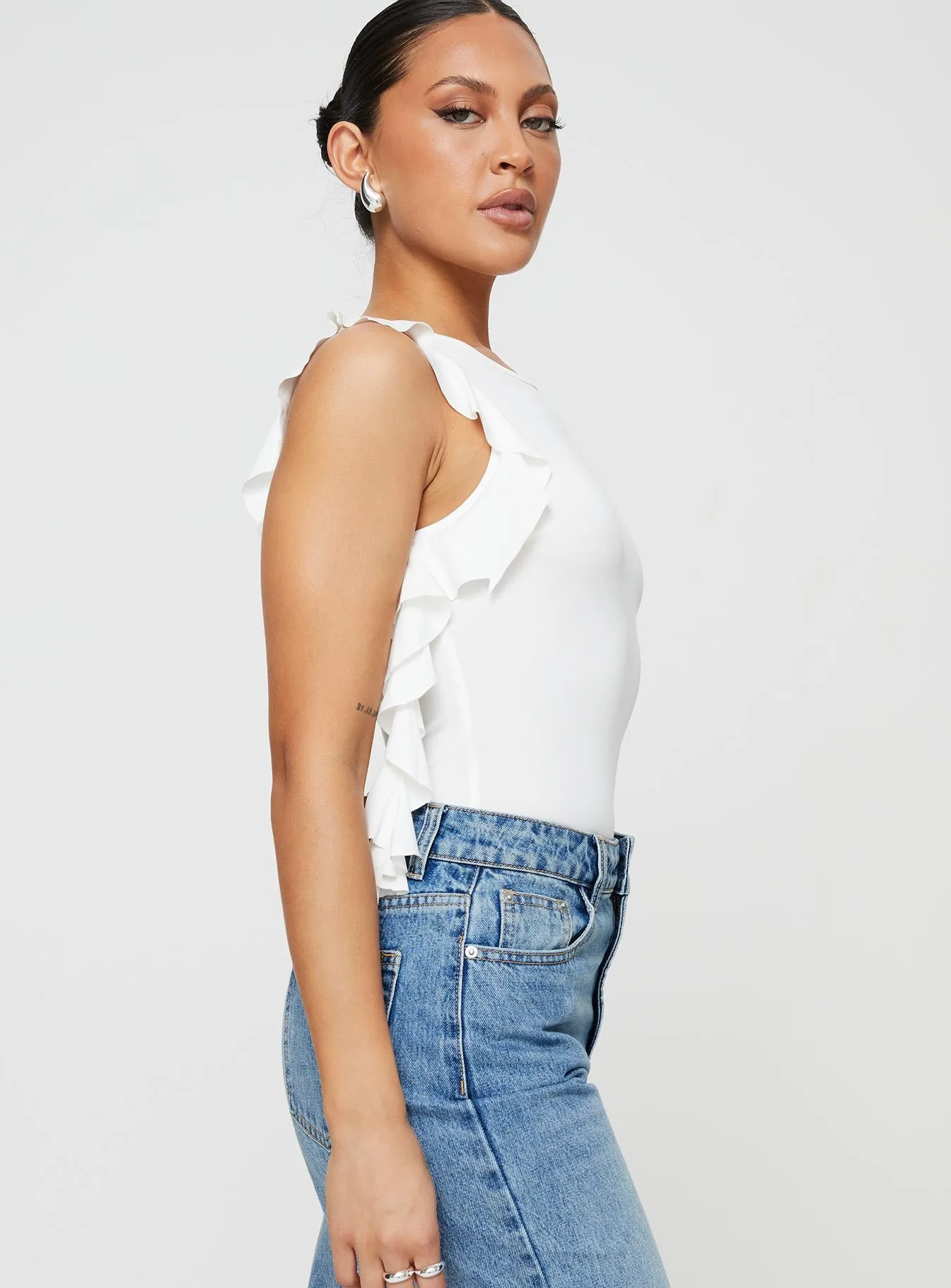 Lavina Bodysuit White sold by Princess Polly product image thumbnail 4