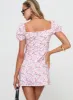 Hollen Mini Dress White Floral sold by Princess Polly